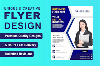 design business, event and product flyer, poster, or banner in 5 hrs