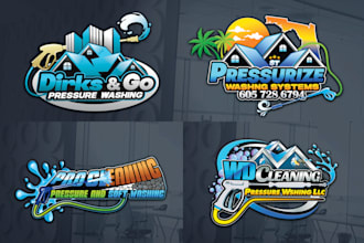 do pressure washing home, yard, gutter, bin, junk clean logo