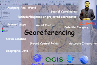 do georeferencing, analysis and mapping using arcgis, arcmap