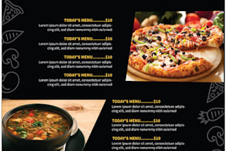 design restaurant menus, food flyers, and posters