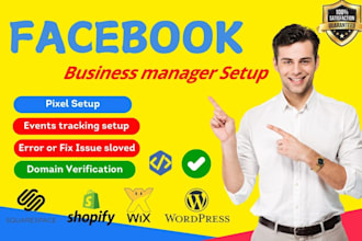 fix facebook business manager, fix pixel and domain setup issues