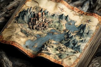 draw a professional fantasy map for you