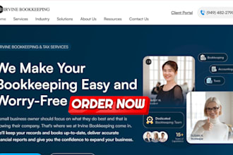 design bookkeeping website accounting website finance advisor tax website