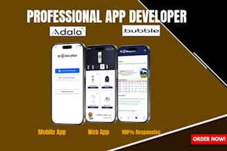 build new or complete your adalo bubble flutterflow mobile and web application