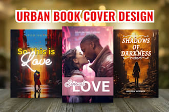 design urban fantasy book cover, fiction, romance book cover