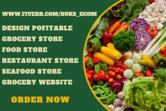 design grocery shopify store food store restaurant seafood grocery website