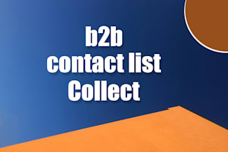 provide you a b2b contact list for business