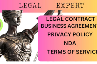 draft nda legal contracts agreements, privacy policy, terms and conditions