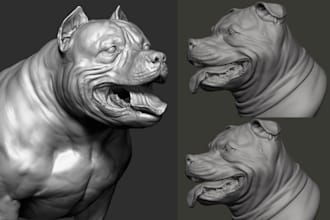 3d animal model 3d sculpt 3d dog model 3d creature 3d dinosaur 3d dragon model
