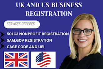 sam gov, non profit registration uk, us, 501c3, cage code, uei, cio, 8a, charity