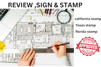 do texas california florida pe stamp city permit structural floor plan