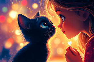 make your pet portrait into cute disney style