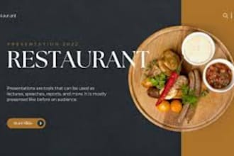 design a professional restaurant menu website landing page