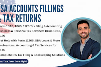 prepare and file USA tax returns for individuals businesses llcs
