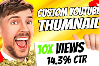 design attractive clickbait amazing youtube thumbnail