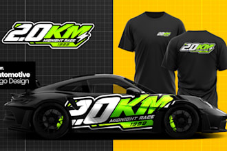 create a car racing and automotive logo