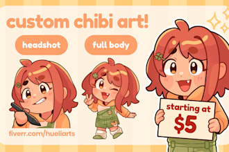 draw a custom chibi icon or full body for you