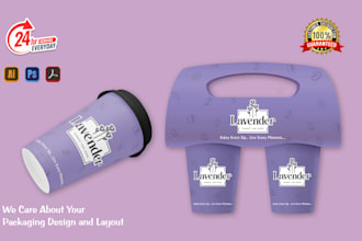 make label design and product packaging design with dieline
