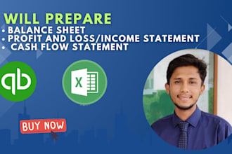 prepare balance sheet, profit and loss, income statement, cash flow statement