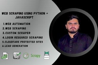 do python web scraping and build custom web scrapers