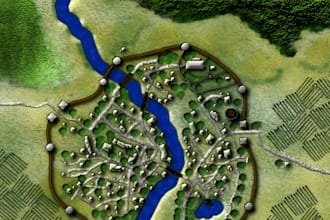 create stunning fantasy map design dnd world map, city and game map illustration