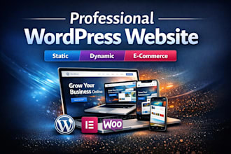 build a static, dynamic or ecommerce wordpress website