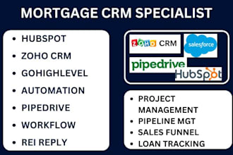 setup hubspot zoho crm gohighlevel automation pipedrive workflow rei reply