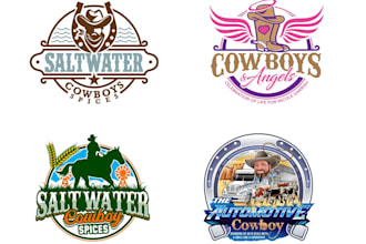 design excellent cowboy logo