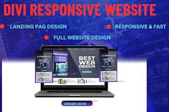 create a responsive  wordpress website by divi for you