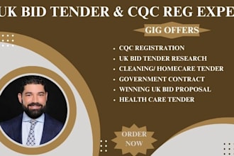 handle cqc registration, ofsted registration, business plans, and UK tenders