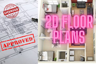 draw review and stamp your 2d floor plans and elevations in autocad drawing