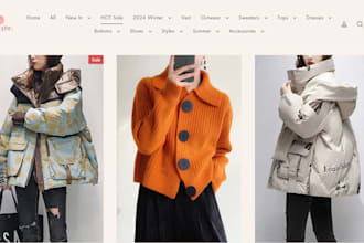 build winter coat shopify for jackets, sweater ,outerwear fashion clothing brand