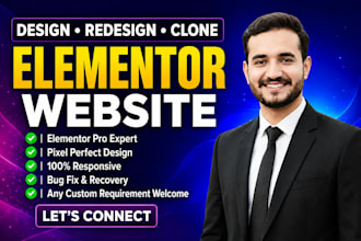 design, redesign, clone wordpress elementor website as an elementor pro expert