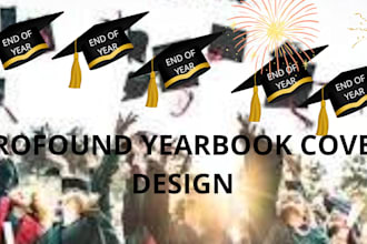 design yearbook cover, new year cover for  academics, organizations, graduation