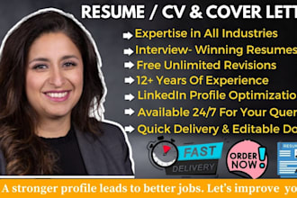 help you get job offers with my professional resume writing services in 24 hours
