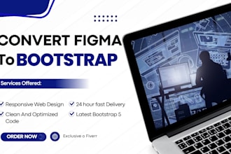 do figma to bootstrap or code responsive website by HTML CSS