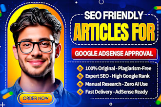 write 35 ai free SEO friendly articles for google adsense approval