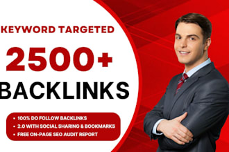 create 2500 SEO do follow backlinks to increase your website ranking
