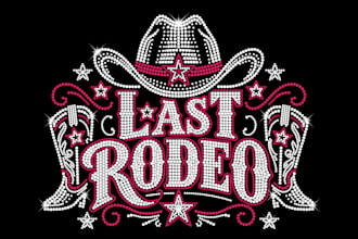 create rhinestone design and template for apparel