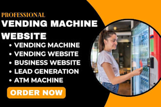 vending machine, vending website, business website, atm machine website