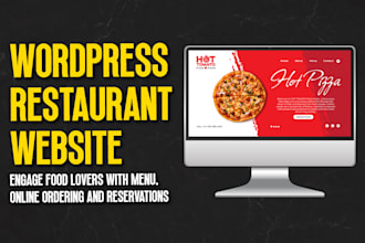 build restaurant website, wordpress website with online food ordering