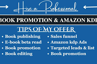 do book publish and promote your childrens book on amazon KDP