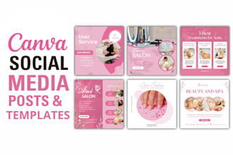 design canva pro templates and social media posts branding