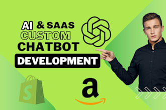 develop ai chatgpt mobile app or website, ai saas app, ai chatbot, ai software