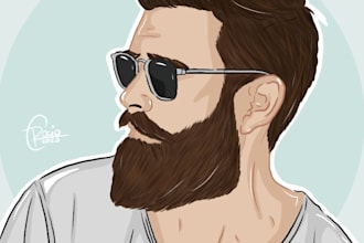 ilustraré un retrato a partir de tu foto