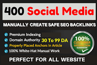 build 400 unique social media profiles link building backlinks for your brand