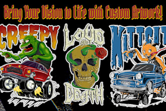 draw custom artwork for your brand or merch