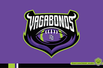 make logo for american football, rugby and fantasy football