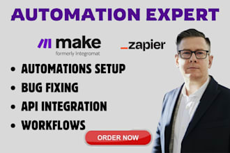 be your make automation expert and zapier expert