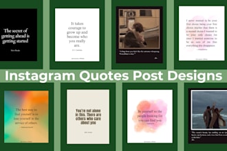 design 10 instagram quote post in just 5 dollars